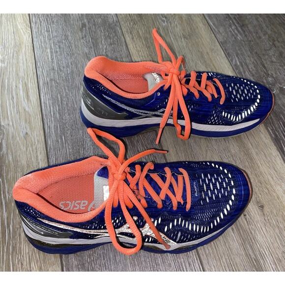 Asics Women’s US Size 6 Gel Kayano 23 T6A6N Blue Orange Running Sneaker Shoes - Picture 2 of 10